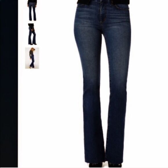 NWT Joe's Jeans Honey Curvy Boot Cut Raw Ankle Denim Flare Dark Wash Jean 24 - Picture 1 of 5